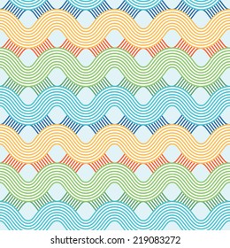Seamless abstract colorful pattern with twisted lines
