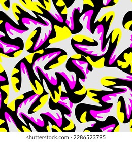 Seamless abstract colorful pattern with wave shapes 