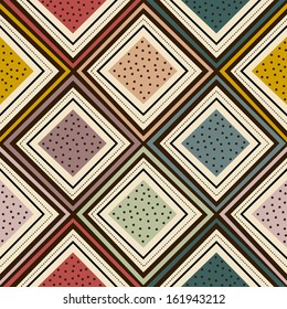 Seamless abstract colorful squares pattern in vector