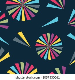 Seamless abstract colorful triangles pattern background vector