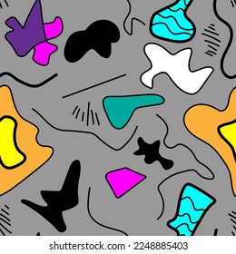 Patrón inusual colorido abstracto e incomparable con líneas y formas caóticas