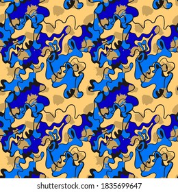 Seamless abstract colorful urban pattern