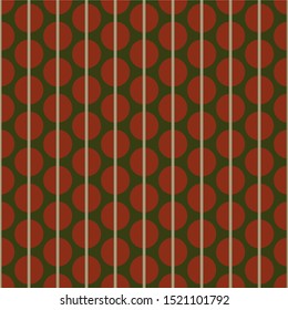 Seamless abstract colorful vertical stripes pattern with circles. Polka dots pattern. Vector