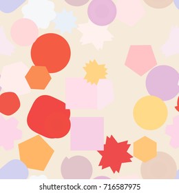 Seamless abstract conceptual geometric mixed pattern. Good for web page, graphic design, catalog, texture or background. Vector illustration graphic.