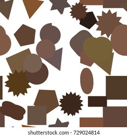 Seamless abstract conceptual geometric mixed pattern. Good for web page, graphic design, catalog, texture or background. Vector illustration graphic.