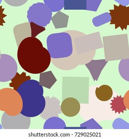 Seamless abstract conceptual geometric mixed pattern. Good for web page, graphic design, catalog, texture or background. Vector illustration graphic.