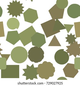 Seamless abstract conceptual geometric mixed pattern. Good for web page, graphic design, catalog, texture or background. Vector illustration graphic.