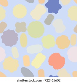 Seamless abstract conceptual geometric oval & mixed pattern. Good for web page, graphic design, catalog, texture or background. Vector illustration graphic.