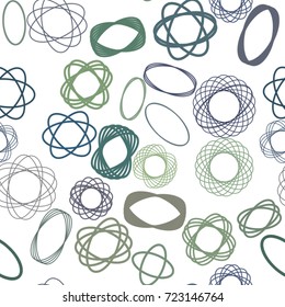 Seamless abstract conceptual geometric oval & mixed pattern. Good for web page, graphic design, catalog, texture or background. Vector illustration graphic.