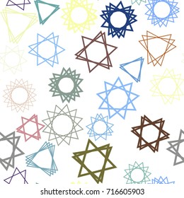 Seamless abstract conceptual geometric star pattern. Good for web page, graphic design, catalog, texture or background. Vector illustration graphic.