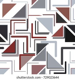 Seamless abstract conceptual geometric triangle lines pattern. Good for web page, graphic design, catalog, texture or background. Vector illustration graphic.
