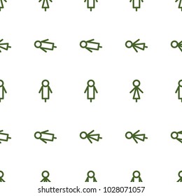 Seamless abstract conceptual hand drawn sign of male or female. Good for web page, graphic design, catalog, texture or background. Cartoon style vector.