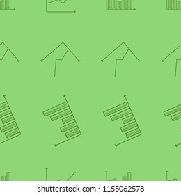 Seamless abstract conceptual hand drawn financial graph. For web page, graphic design, catalog, texture or background. Vector artwork.