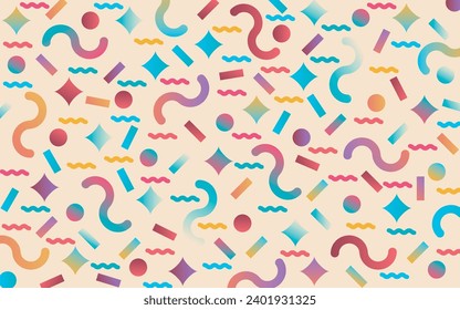 diseño de arte de confeti abstracto sin inconvenientes