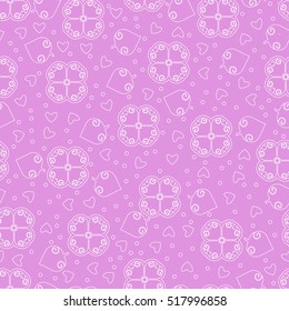 Seamless abstract contour floral pattern. For textile or book covers, manufacturing, wallpapers, print, gift wrap.