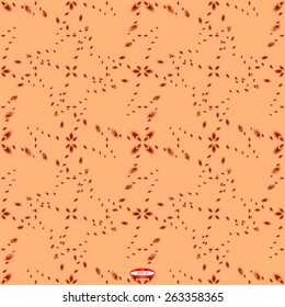seamless abstract copper spiral pattern ginger texture with ellipse abstract bronze line on beige background vector