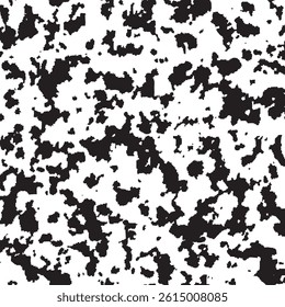 Seamless Abstract Cow Print Pattern in Black and White for Textile Print on Fabric
