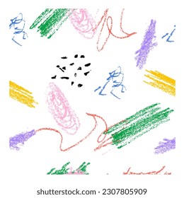 nahtlose abstrakte Crayon-Effekt weißer Hintergrund 