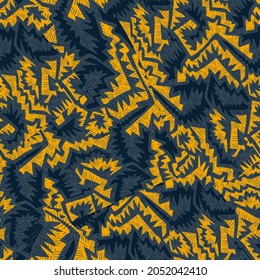 Seamless abstract creative pattern with curved hand drawn elements