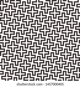 Seamless Abstract Cross Maze Background Pattern Tile