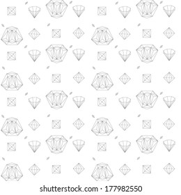  Seamless abstract crystal background with abstract geometric forms.  