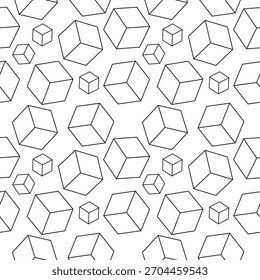 Patrón de cubos Abstractas sin fisuras Fondo de pantalla de fondo geométrico