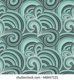Seamless abstract curl pattern can be used for wallpaper, website background, wrapping paper. Swirl bright pattern. Abstract design.