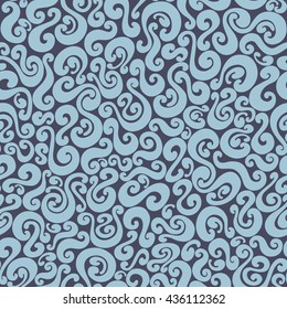 Seamless abstract curls background. Vector illustration