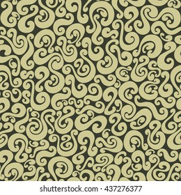 Seamless abstract curls background. Vector illustration