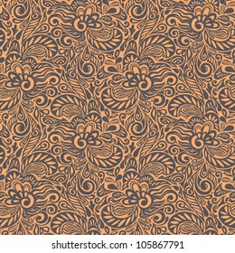 Seamless abstract curly floral pattern-model for design of gift packs, patterns fabric, wallpaper, web sites, etc.
