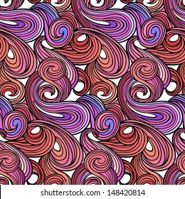 Seamless abstract curly wave pattern-model for design of gift packs, patterns fabric, wallpaper, web sites, etc.