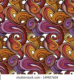 Seamless abstract curly wave pattern-model for design of gift packs, patterns fabric, wallpaper, web sites, etc.