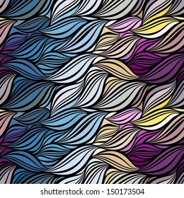 Seamless abstract curly wave pattern-model for design of gift packs, patterns fabric, wallpaper, web sites, etc.