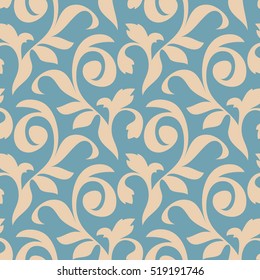 Seamless abstract damask ornament pattern