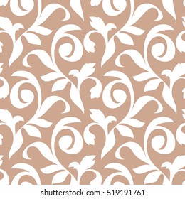 Seamless abstract damask ornament pattern