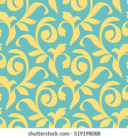Seamless abstract damask ornament pattern