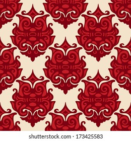 Seamless abstract Damask  pattern vector