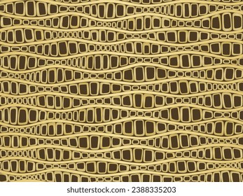 Seamless abstract dark braun and gold background. Hand drawn vector seamless  pattern