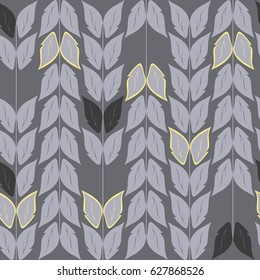 Seamless abstract dark classic pattern Floral ornament.