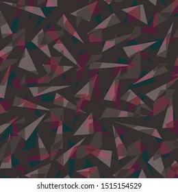 Seamless Abstract Dark Colored Over Lay Triangles Pink Magenta Berry Deep Gray Background Vector Pattern