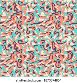 Seamless abstract decorative backdrop with oriental pattern