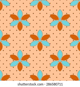 Seamless abstract decorative floral vector illustration