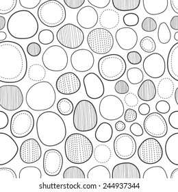 Seamless abstract decorative pattern of circles for printing, textile, interior design, web background