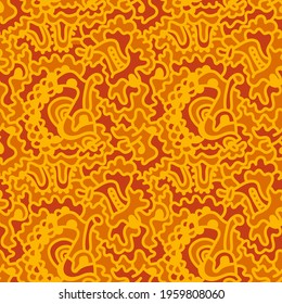 Seamless abstract decorative wave line pattern