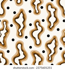 Seamless abstract  decorative wave pattern. Vector Illustration