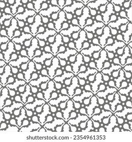 Seamless abstract design pattern of gear and water elements. Used for design surfaces, fabrics, textiles.