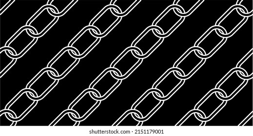 Seamless abstract diagonal chain pattern. Vector Illustration.