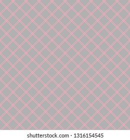 Seamless abstract diagonal grid squares gray pattern