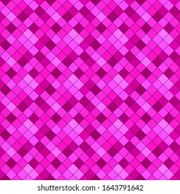 Seamless abstract diagonal square pattern background - deep pink vector graphic design