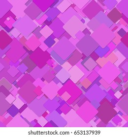 Seamless abstract diagonal square pattern background from rounded pieces in pink tones - vector graphic